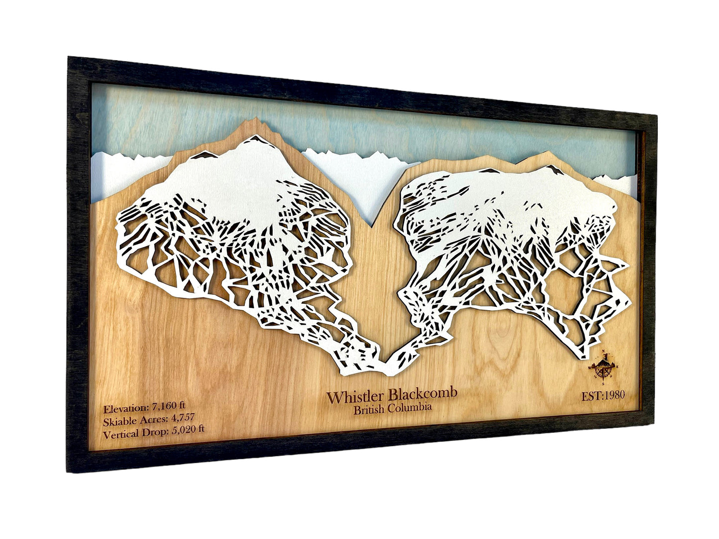 Whistler-Blackcomb Wooden Trail Map