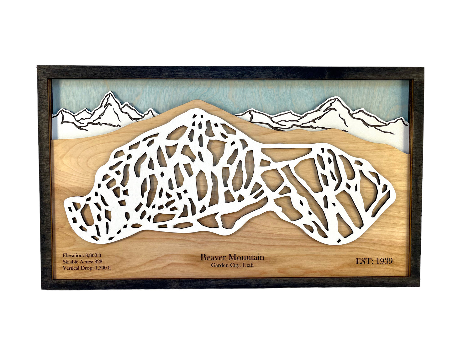 Beaver Mountain Wooden Trail Map