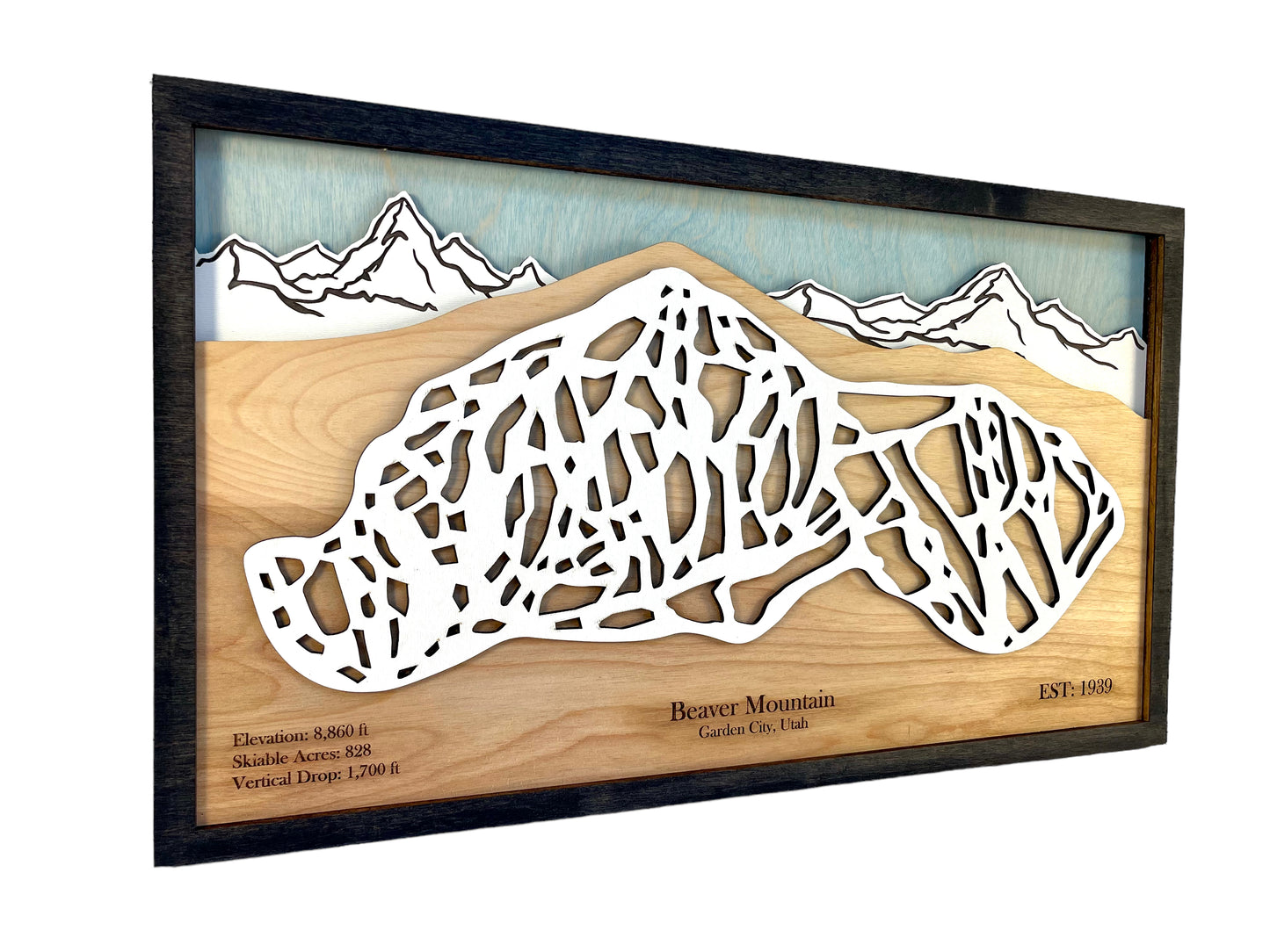 Beaver Mountain Wooden Trail Map