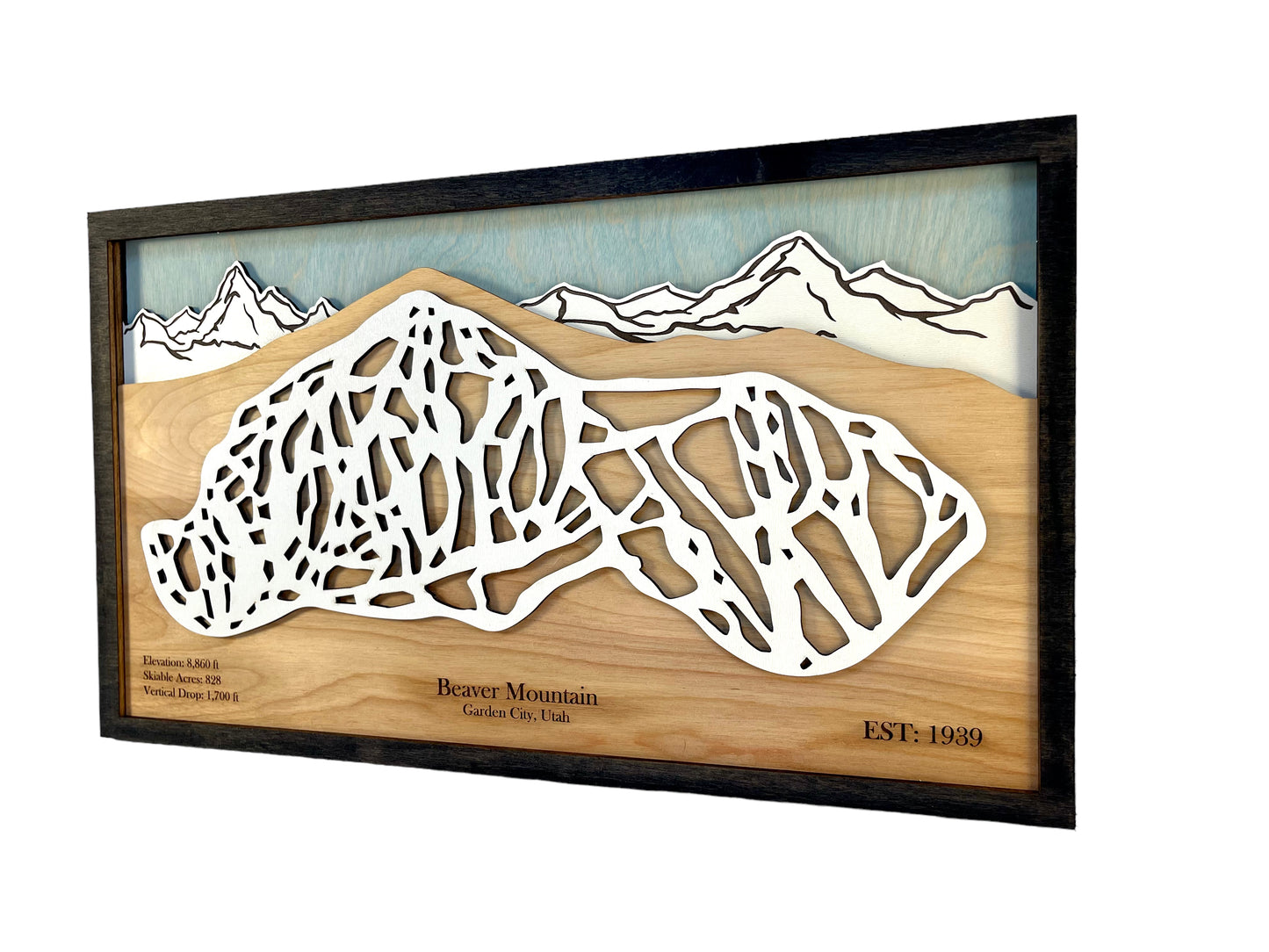 Beaver Mountain Wooden Trail Map