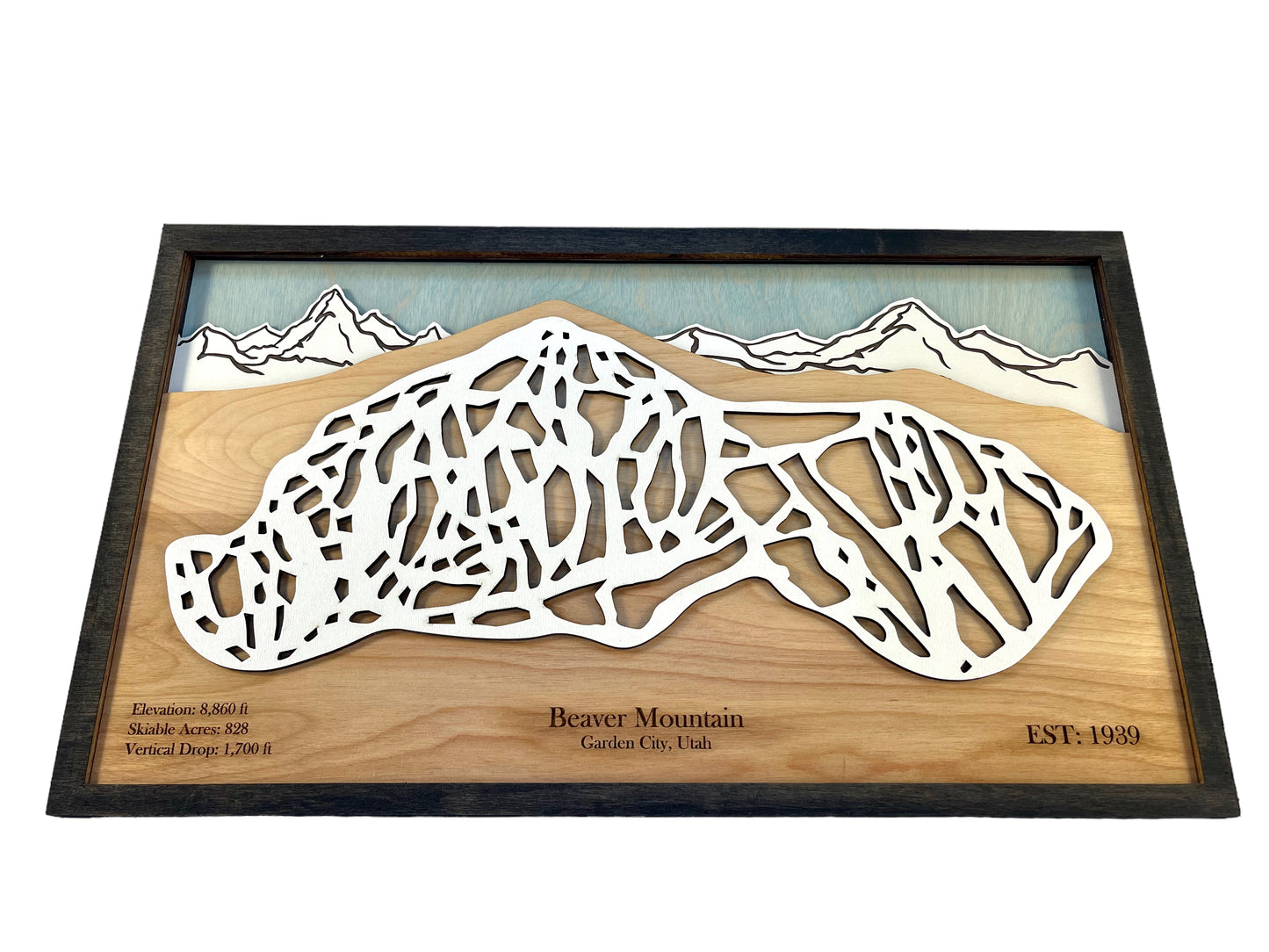 Beaver Mountain Wooden Trail Map