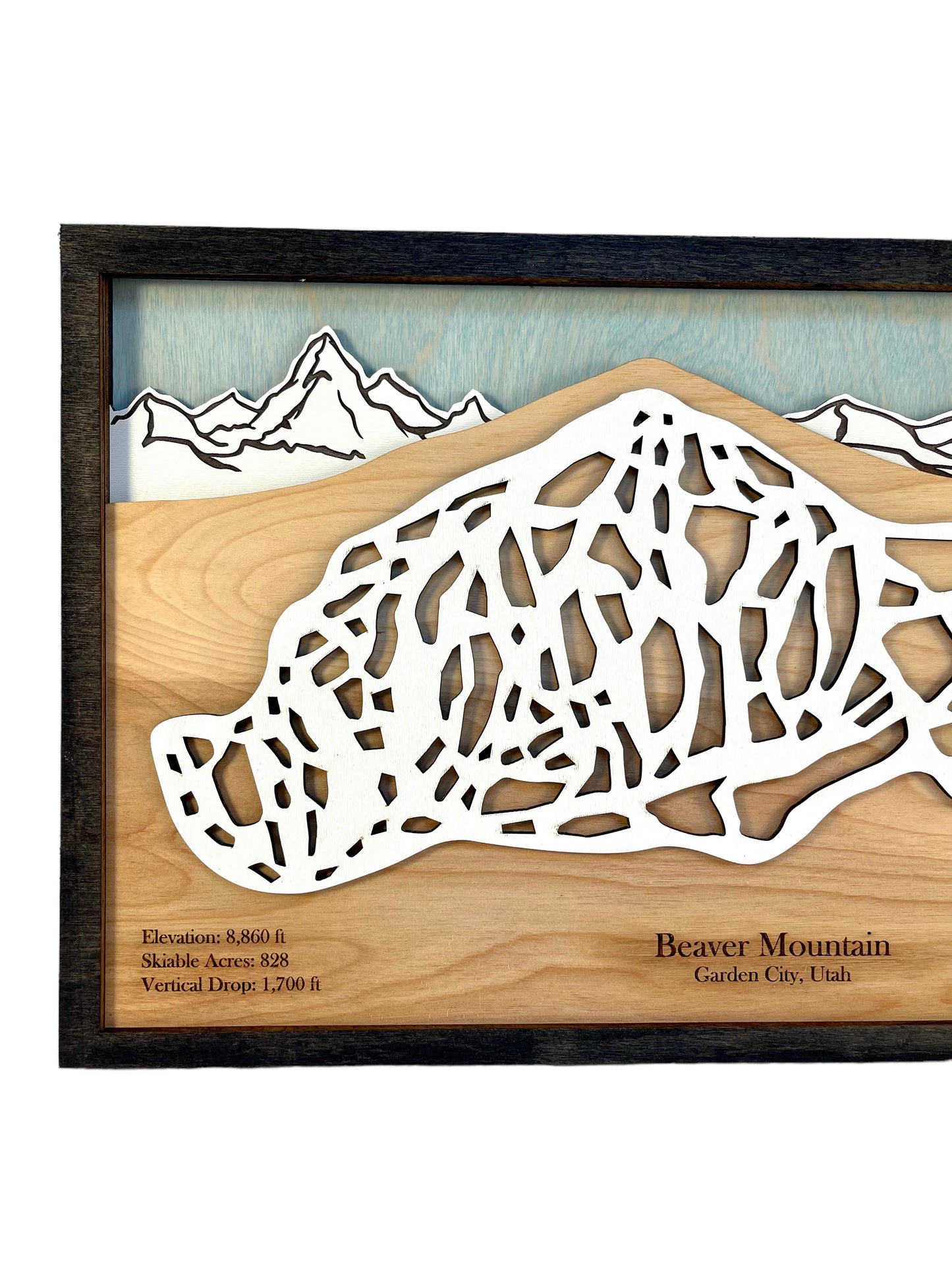 Beaver Mountain Wooden Trail Map