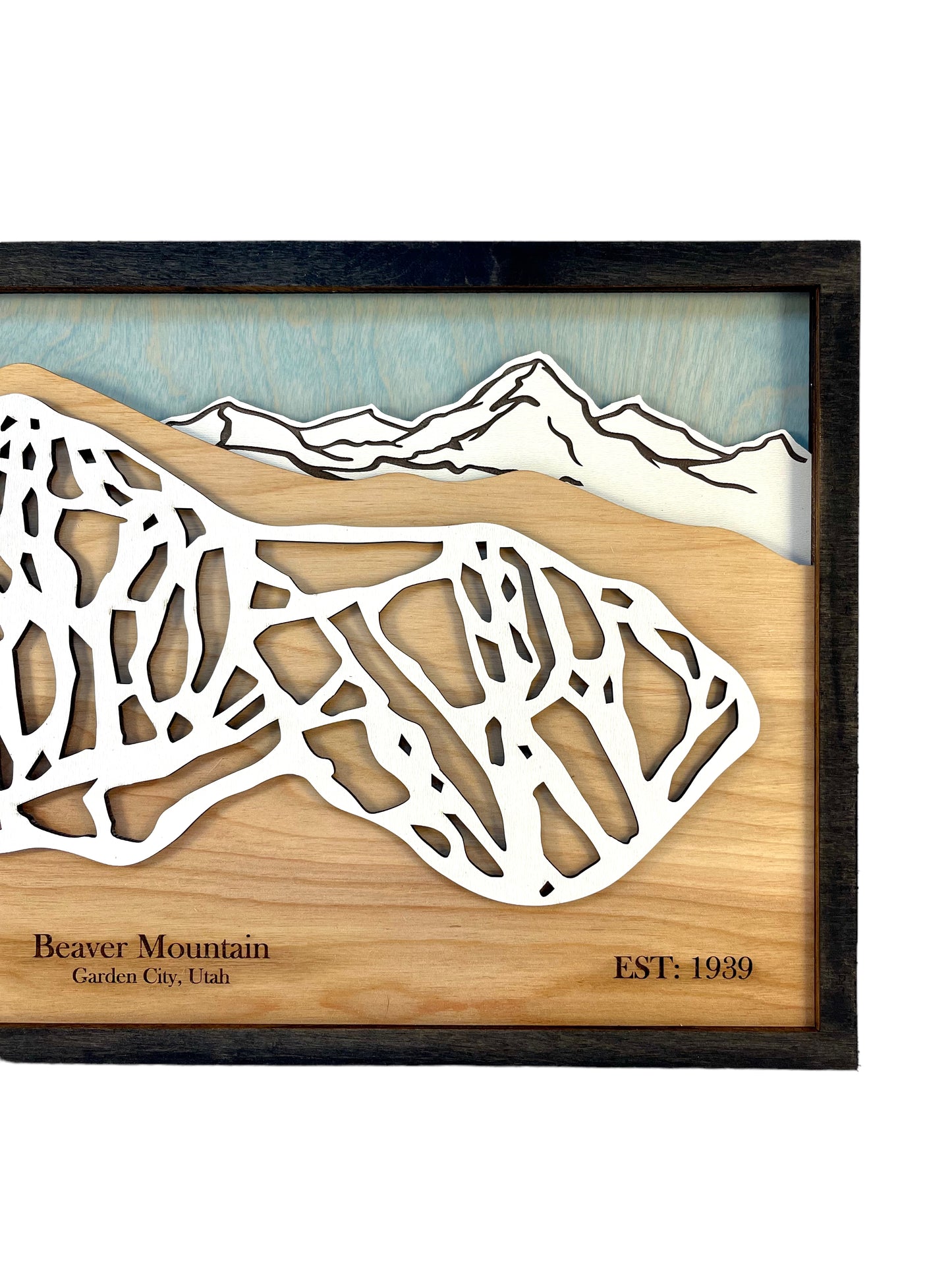 Beaver Mountain Wooden Trail Map