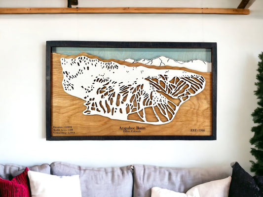 Arapahoe Basin Wooden Trail Map