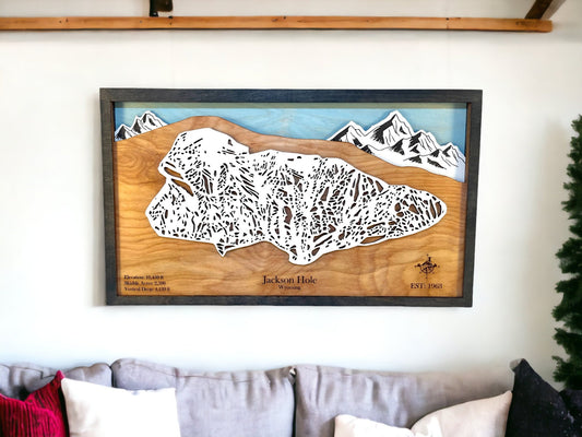 Jackson Hole Wooden Trail Map