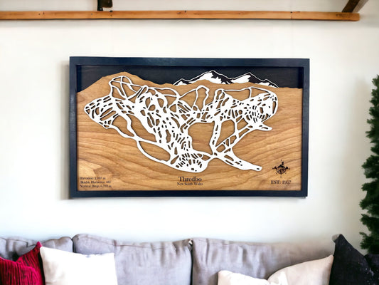 Thredbo Ski Resort Wooden Trail Map