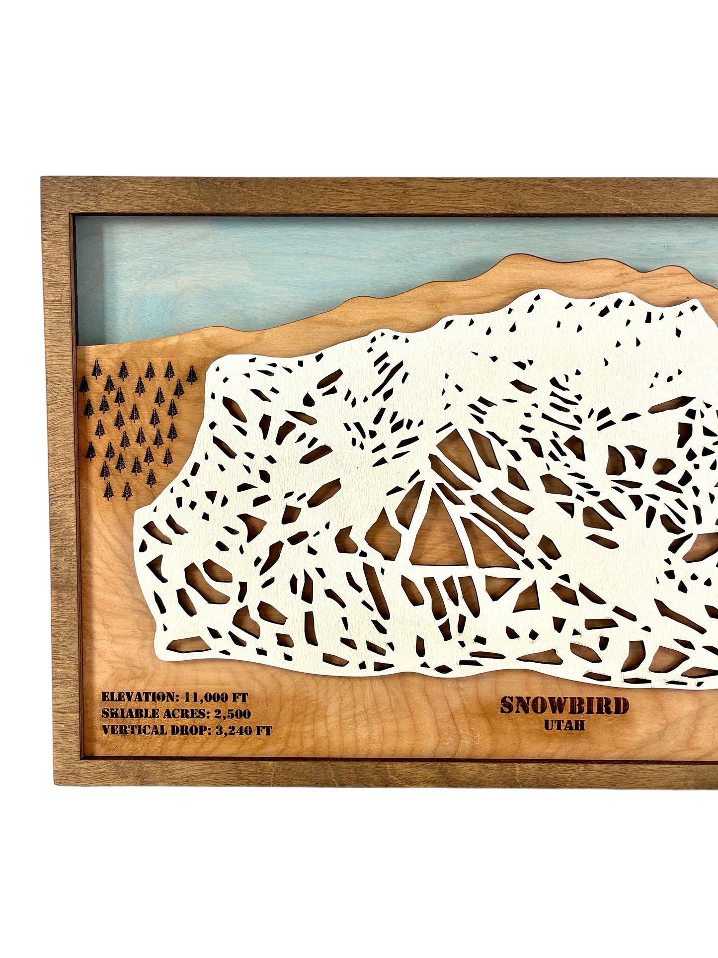 Snowbird Ski Resort Wooden Trail Map