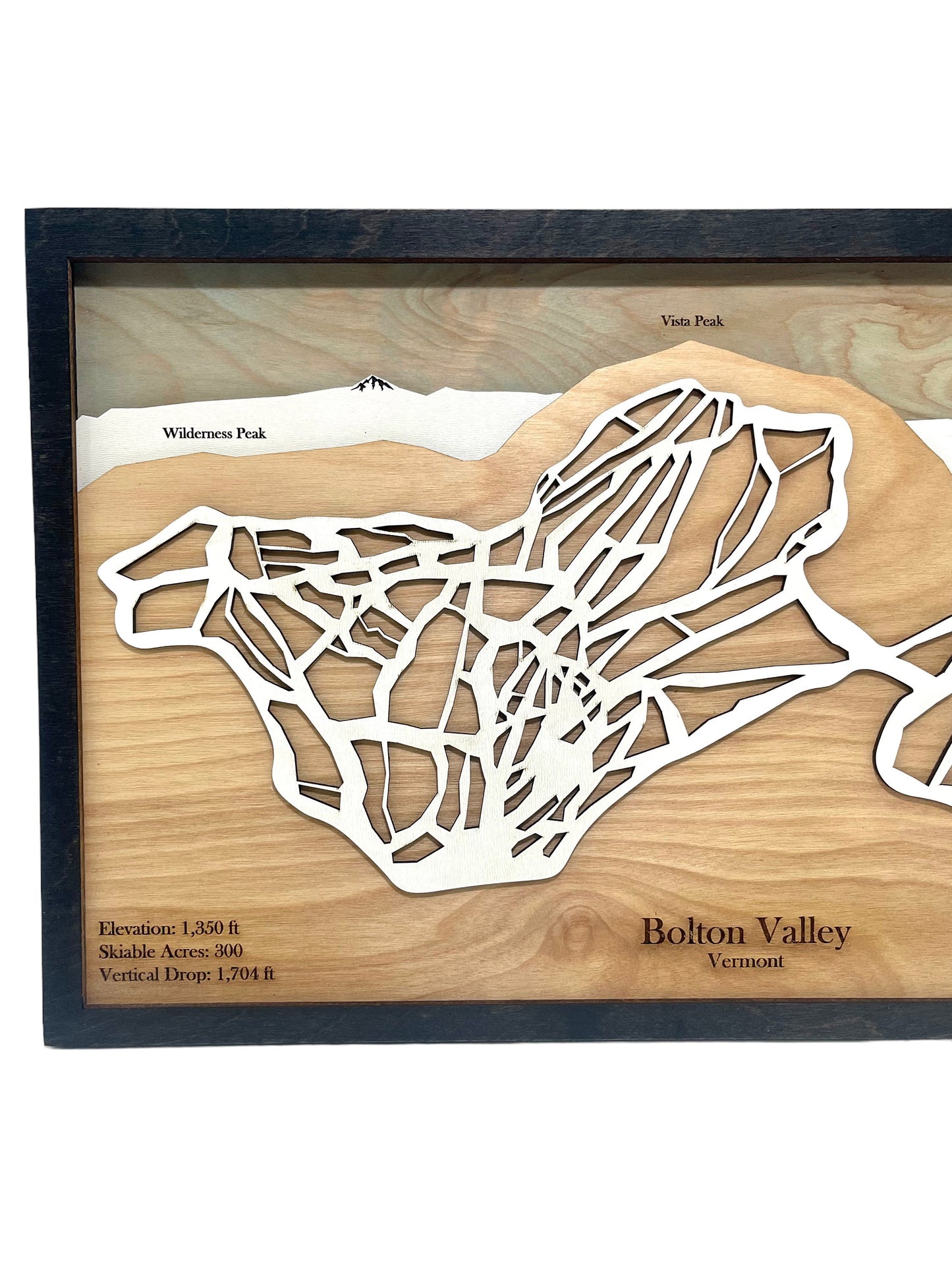 Bolton Valley Ski Resort Wooden Trail Map