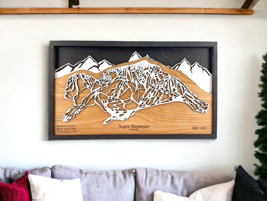 Aspen Snowmass Wooden Trail Map