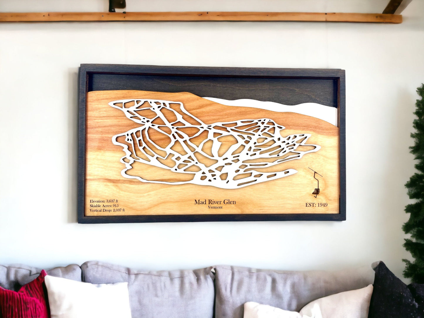 Mad River Glen Wooden Trail Map